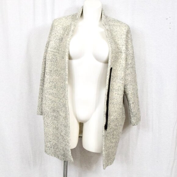 ZARA - light grey 3/4 Length winter coat , size M - Picture 1 of 5